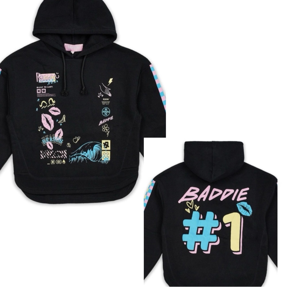 #1 Baddie Cropped Sweatshirt - Size L